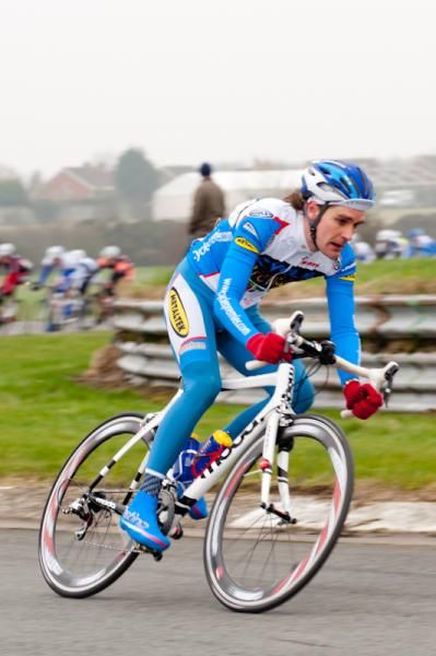 Tom Barras (Cycle premier Metaltek) on the tidy looking Moda.