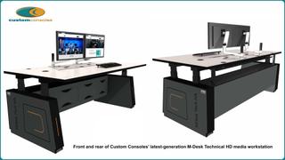 Custom Consoles shows off refinements for the M-Desk Technical HA desk.