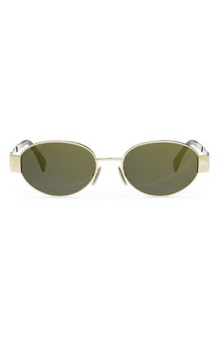 CELINE, Triomphe 54mm Oval Sunglasses