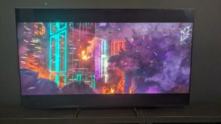 Sony X95L with Godzilla vs Kong on screen 