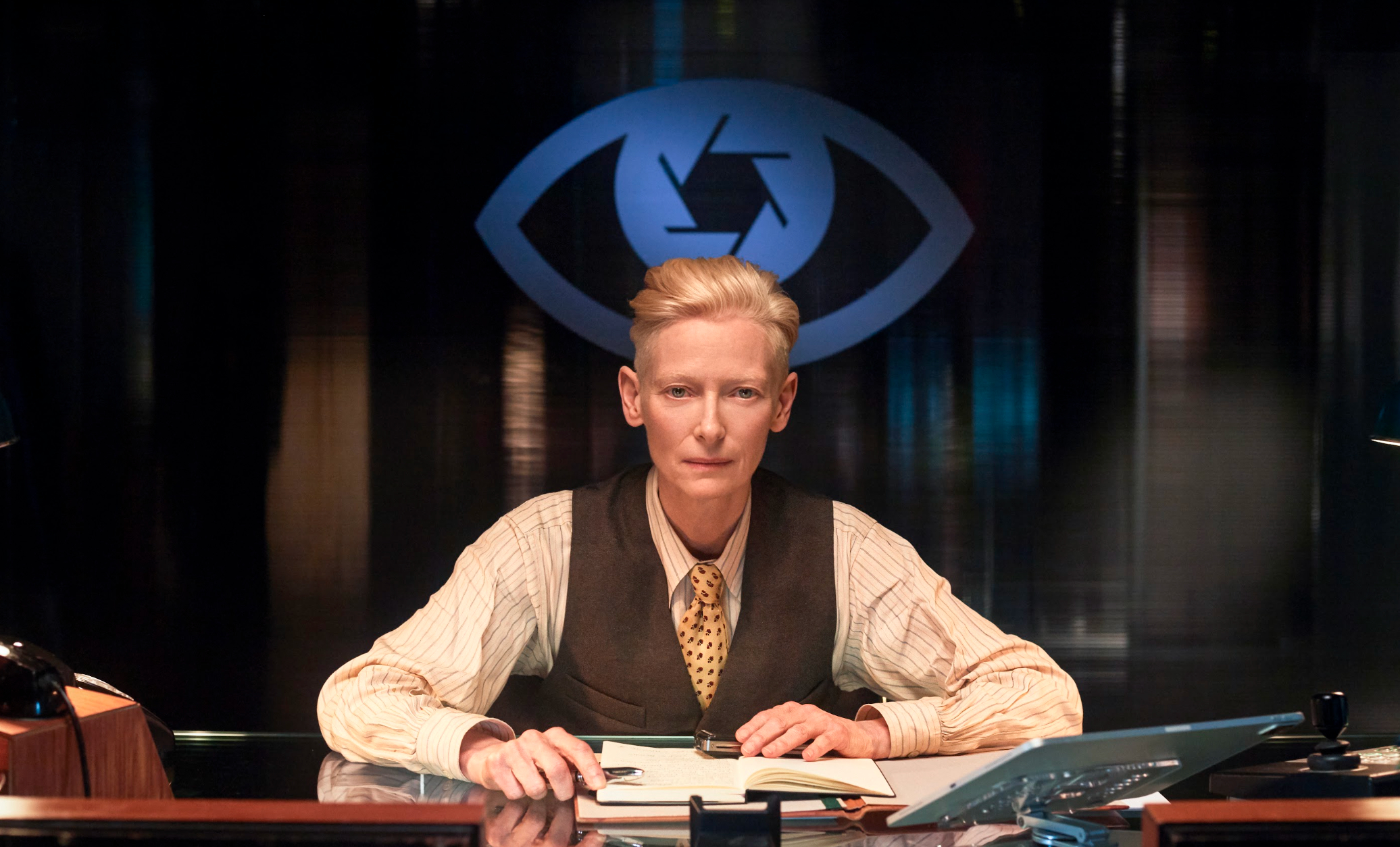 Tilda Swinto as the leader of the Ministry of Not Forgetting