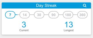 Piano Marvel's practice streak tracker