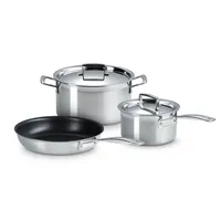 Le Creuset  3-ply Stainless Steel 3-Piece Cookware Set 