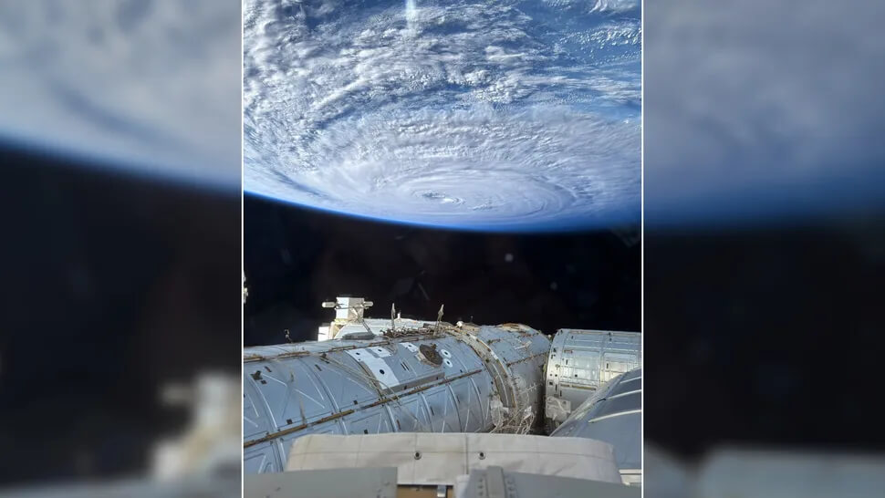View of Earth from International Space Station.