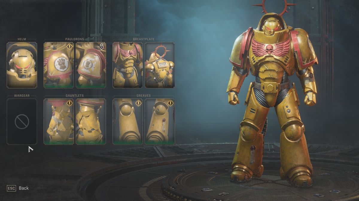 Space Marine 2 customisation - Armour selection