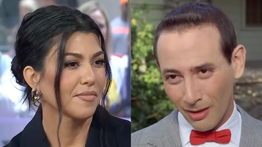 Kourtney and Pee-Wee split image