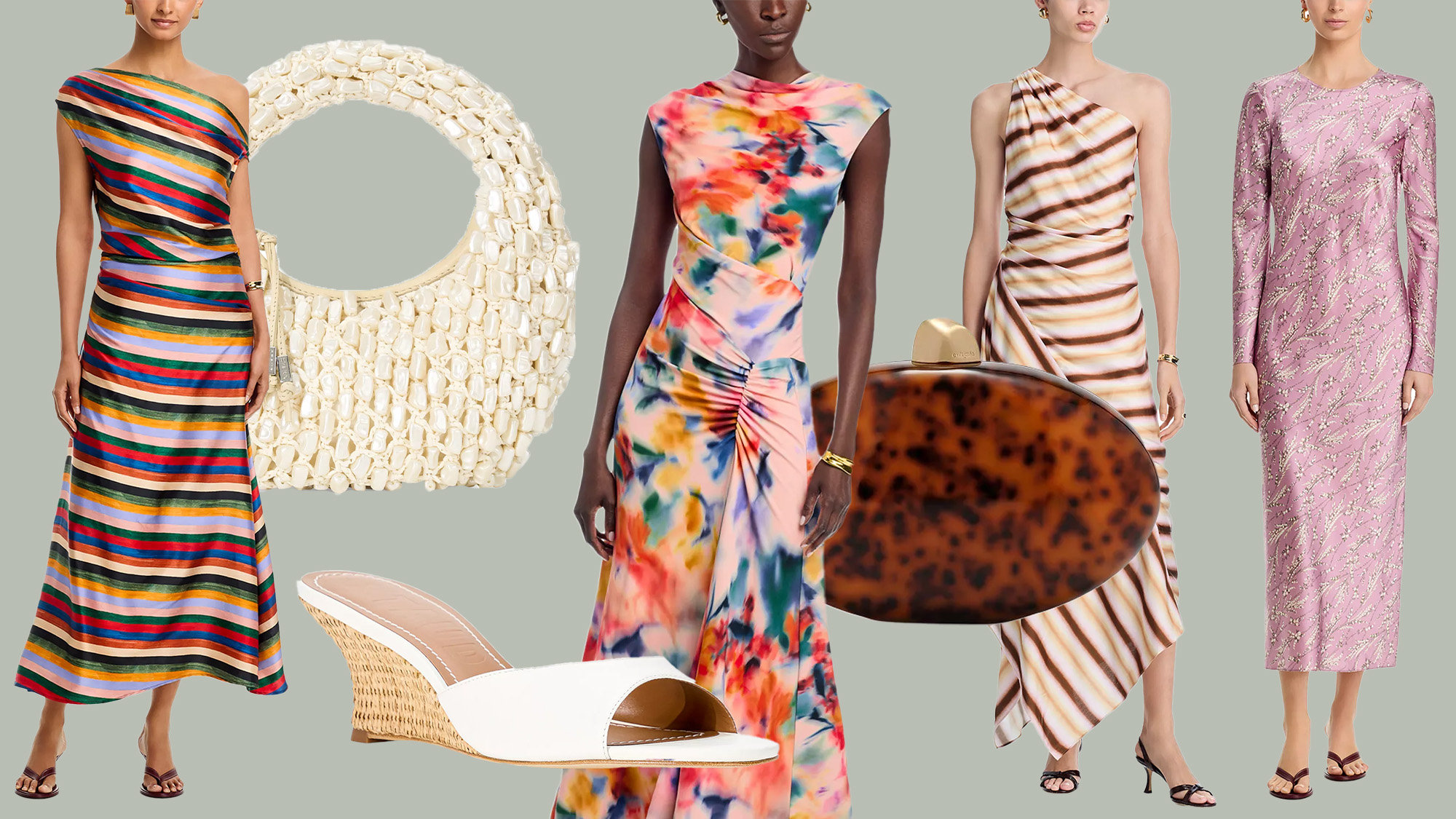 Collage of Wedding Guest Outfits 