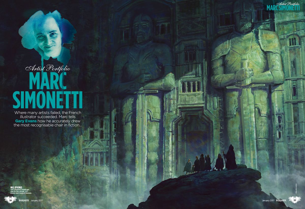 Marc Simonetti's art combines grand vistas with the human element.