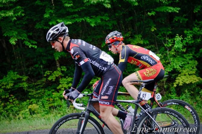 Alex Cataford (Garneau-Quebecor) and Jim Stemper (5-Hr Energy) in the break