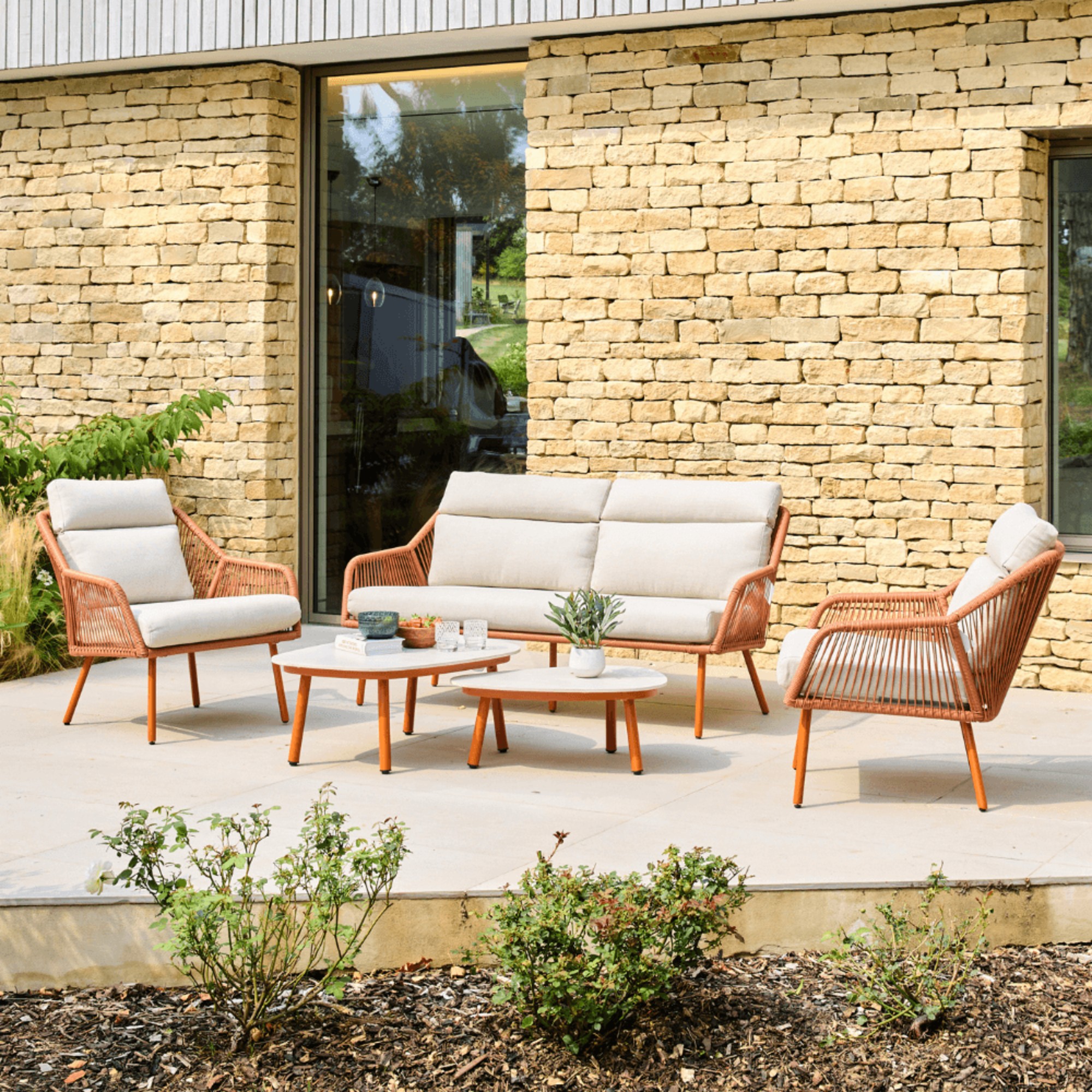 Atkin &amp;amp; Thyme Olivia Sofa Lounge Set - Terracotta