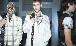 Raf Simons collection modelled by males