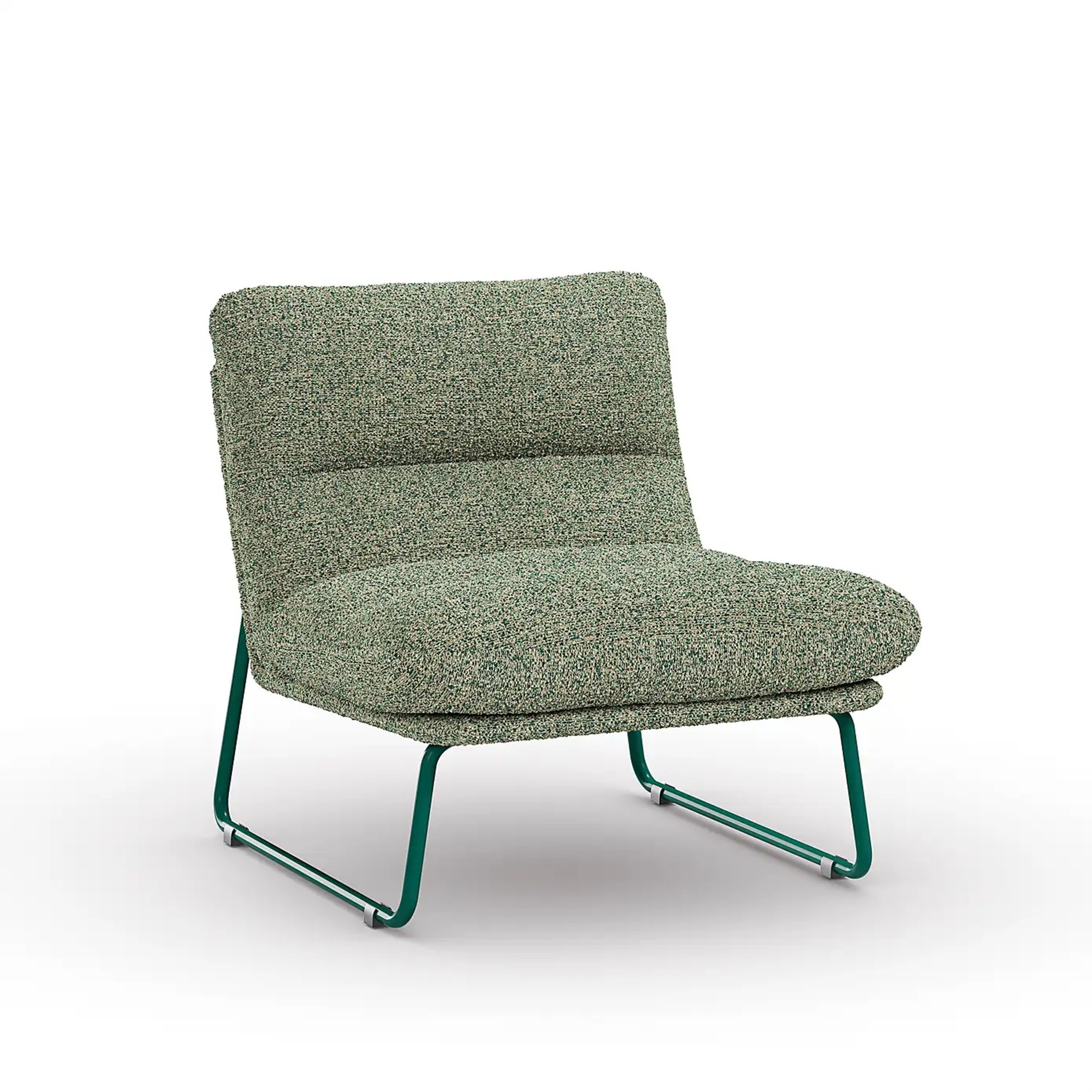Dunelm Elements Finn Textured Sherpa Occasional Armchair in green