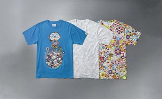 T-shirts with smiling flower and skull patterns