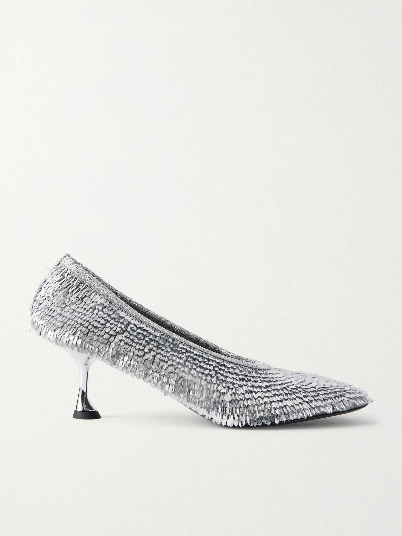 Proenza Schouler , Tee sequined mesh pumps