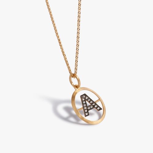 18ct Yellow Gold, Diamond Initial a Necklace