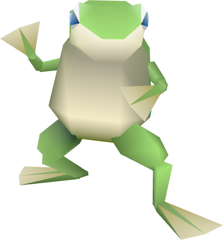 Several screenshots of environments in FF7, as well as the frog Touch Me.