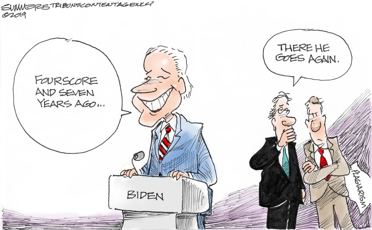 Political Cartoon U.S. Speech Joe Biden Gettysburg Address | The Week