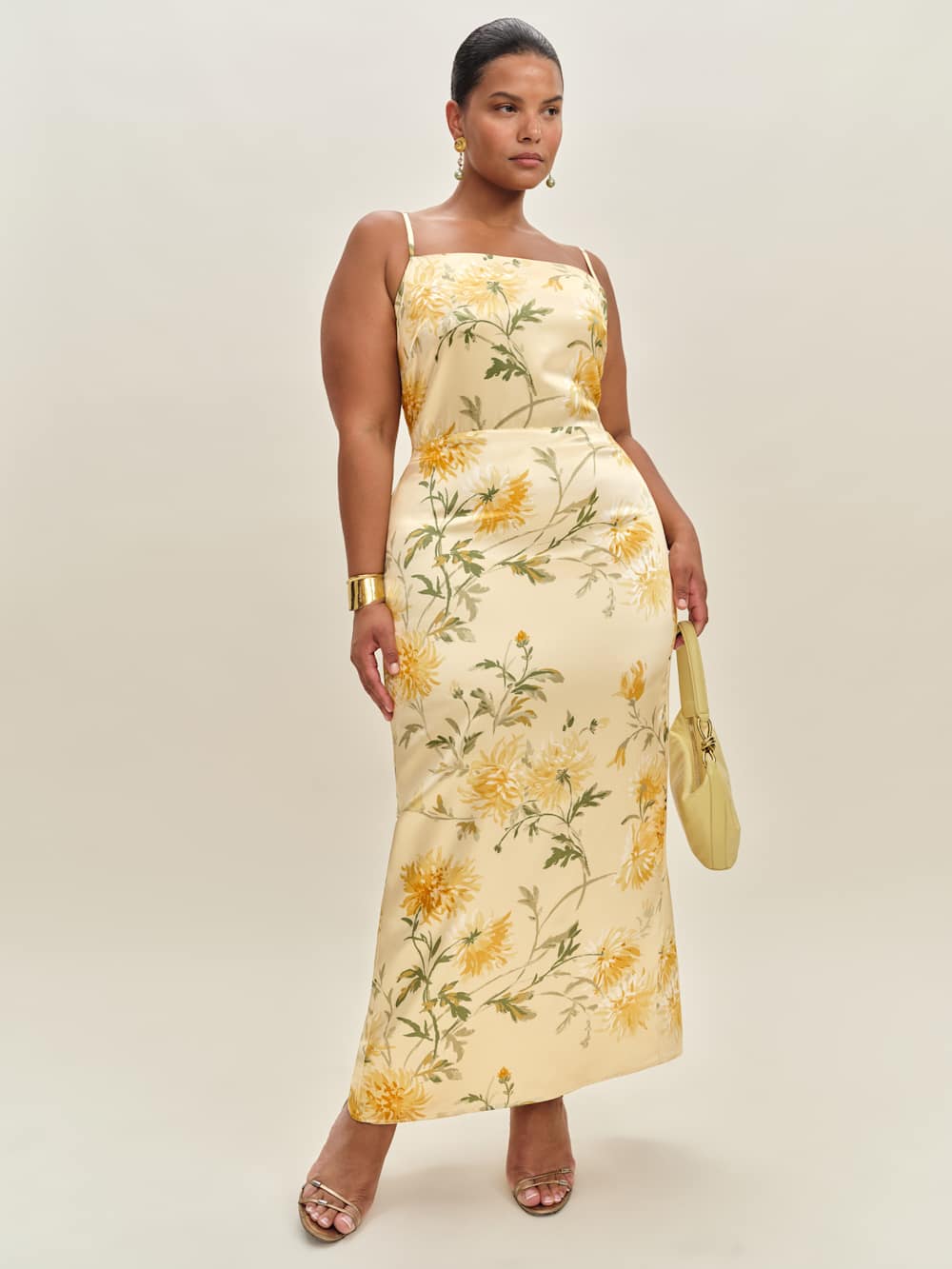 Reformation Frankie Silk Dress Es