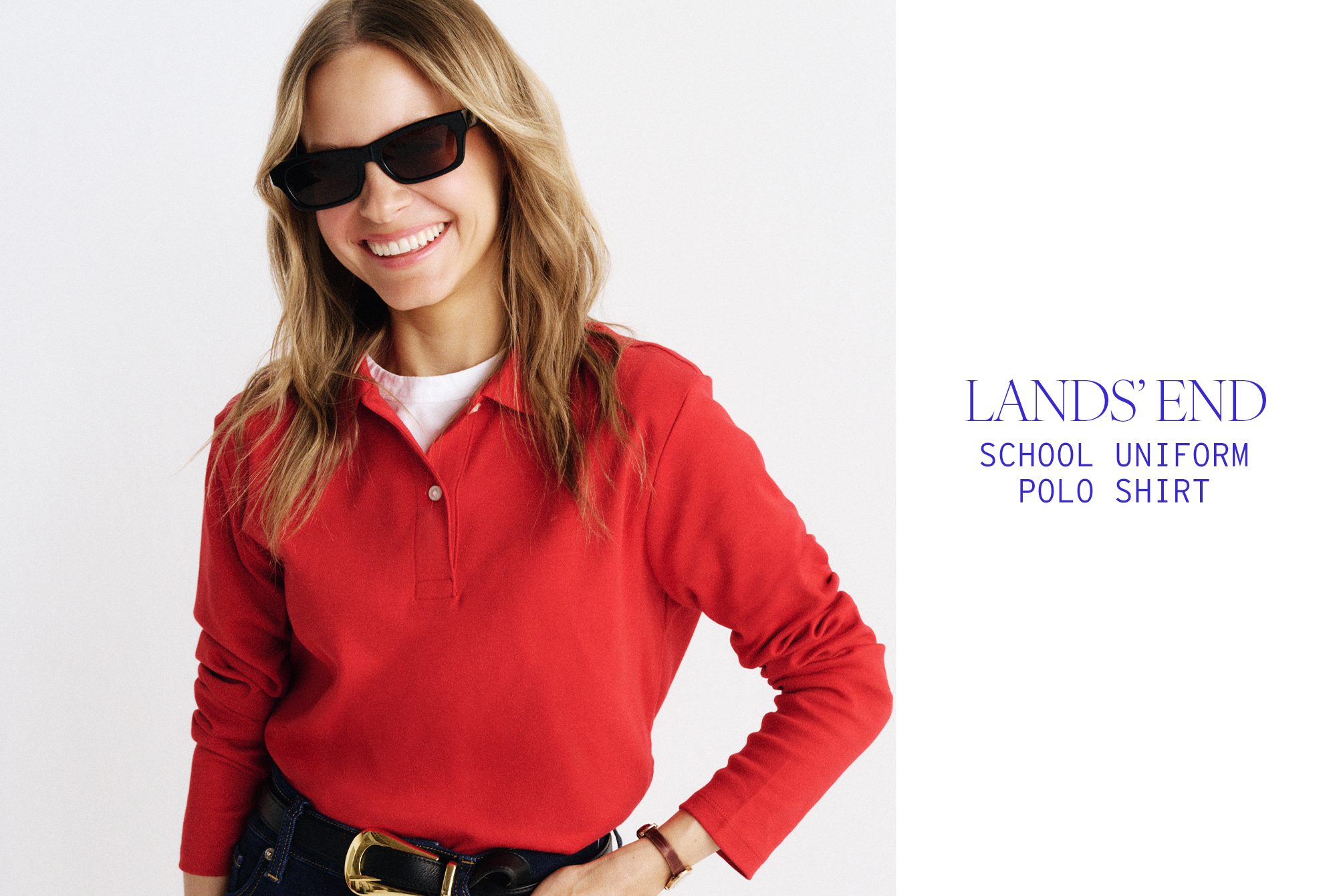 Who What Wear, The Great Try-On, Spring 2026: Lands' End School Uniform Polo Shirt.