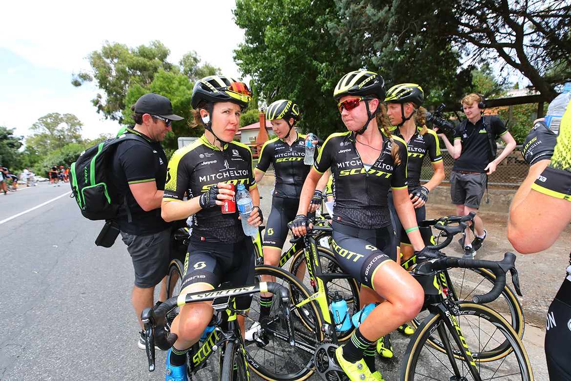 Amanda Spratt after a hot stage 1
