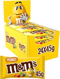 3. M&amp;M's Peanut Chocolate Bulk Box, 24 Packs of 45g - (was £13.44) £12.99 | Amazon