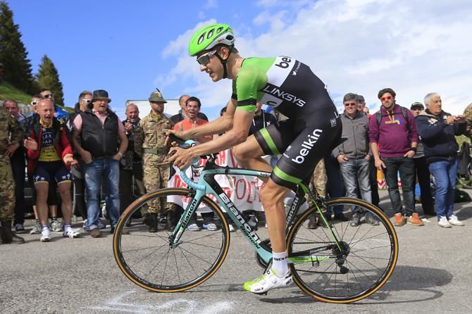 Wilco Kelderman (Belkin) finishes stage 19 time trial in 16th place