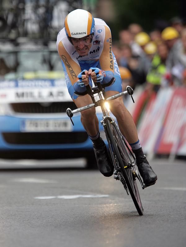 David Millar (Garmin-Transitions) put in a good ride for third.