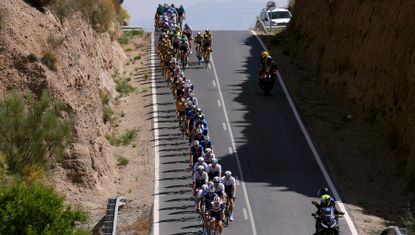 The Ruta del Sol peloton on stage four