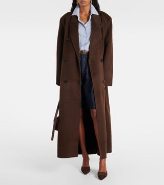 Gaia Double-Breasted Wool-Blend Coat