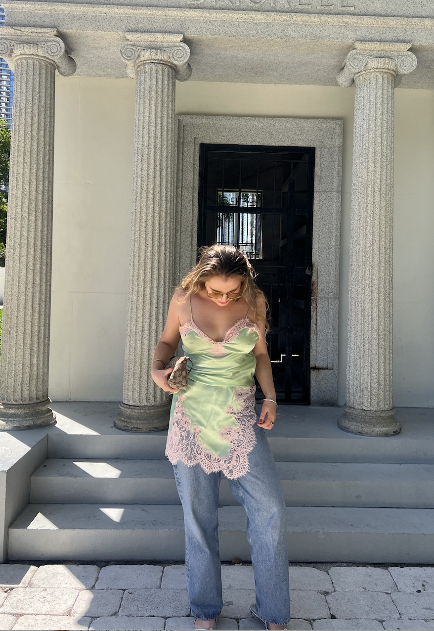 Lauren Cunningham Miami packing list slip dress over jeans