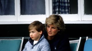 windsor, united kingdom may 17 princess diana with prince william sitting on her lap at polo photo by tim graham photo library via getty images