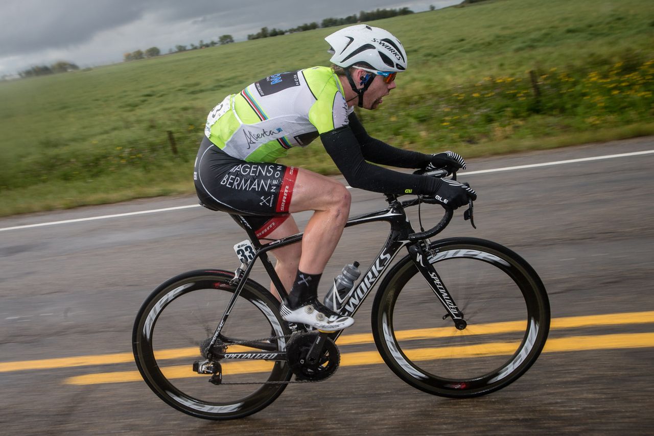 Colin Joyce (Axeon) successfully fought hard to hold onto yellow today