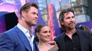 Chris Hemsworth, Natalie Portman and Christian Bale at Thor: Love and Thunder premiere