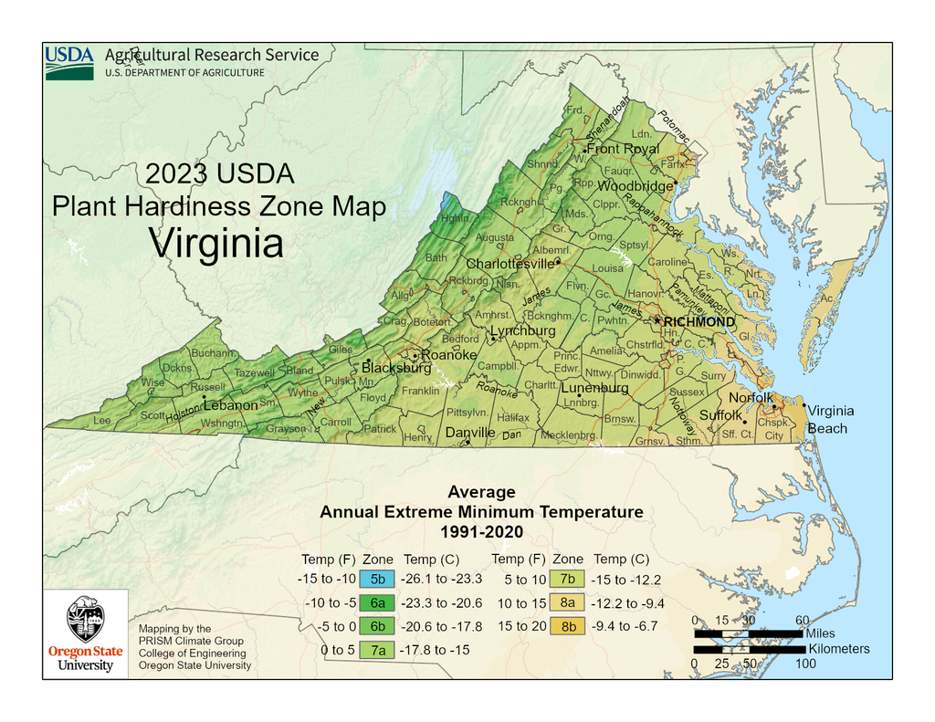 USDA Plant Hardiness Zone Map For Virginia Gardening Know How