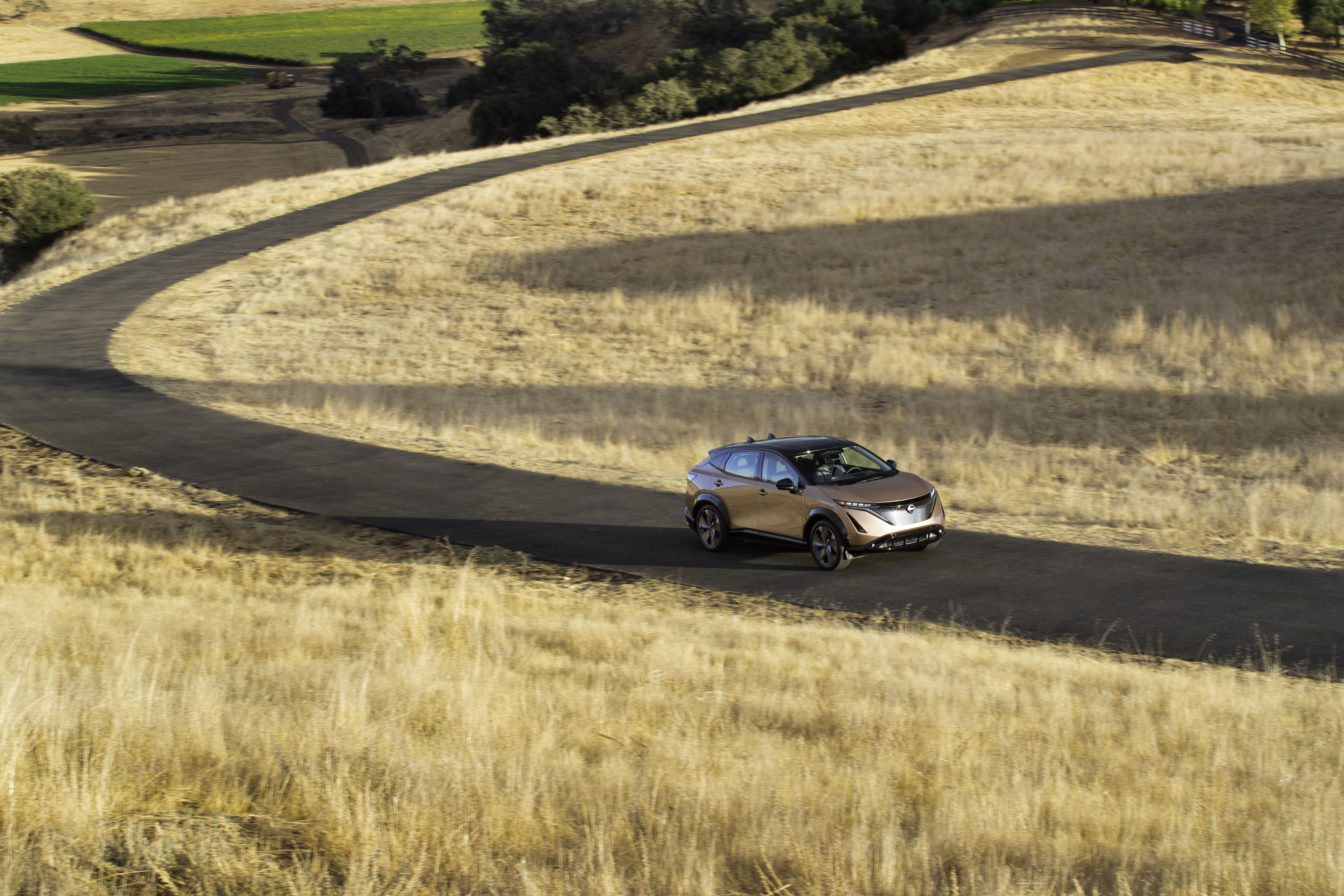 Nissan Ariya 2022 electric SUV — on the road