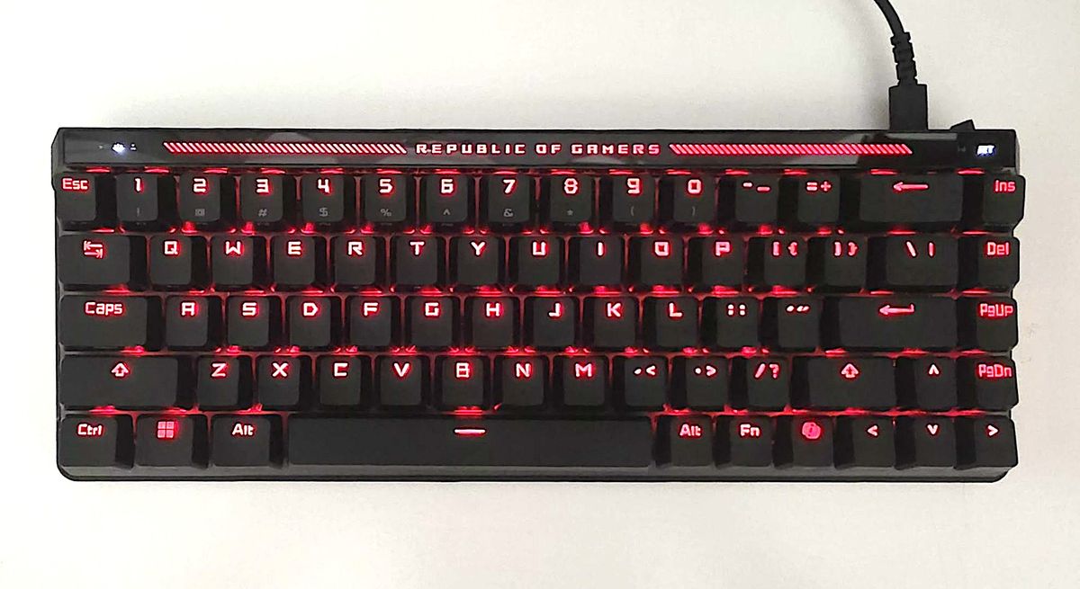 I’ve fallen in love with the Asus ROG Falchion Ace HFX 65% keyboard because of its brilliant touch bar and Hall effect keys