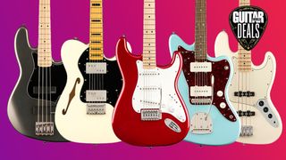 Squier electric guitars and bass guitars