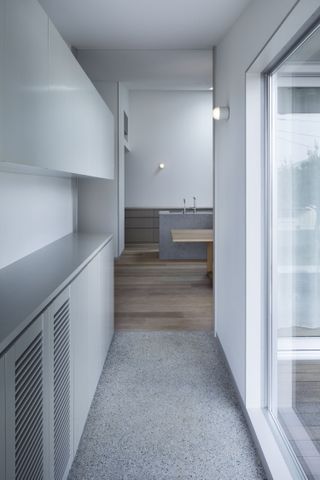 minimalist space within House in Hayama