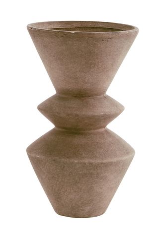 rustic brown sculptural vase 