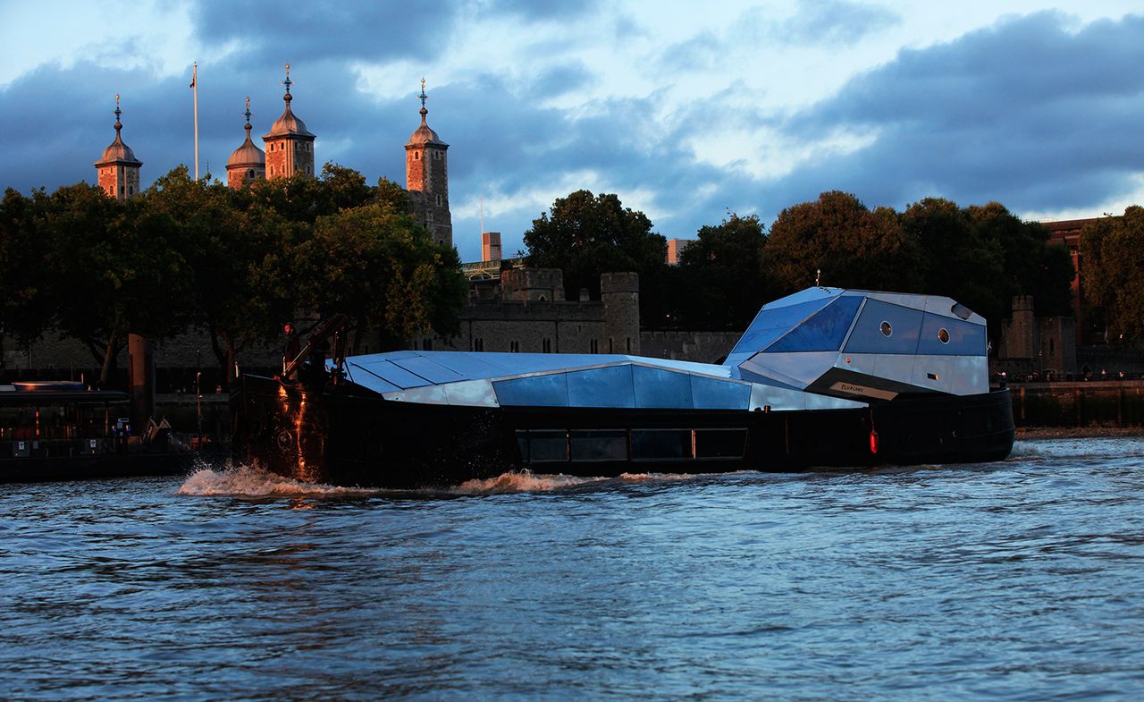 tugboat into a floating art installation 