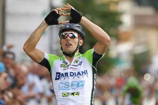 Sonny Colbrelli (Bardiani-CSF) celebrates Coppa Sabatini victory.