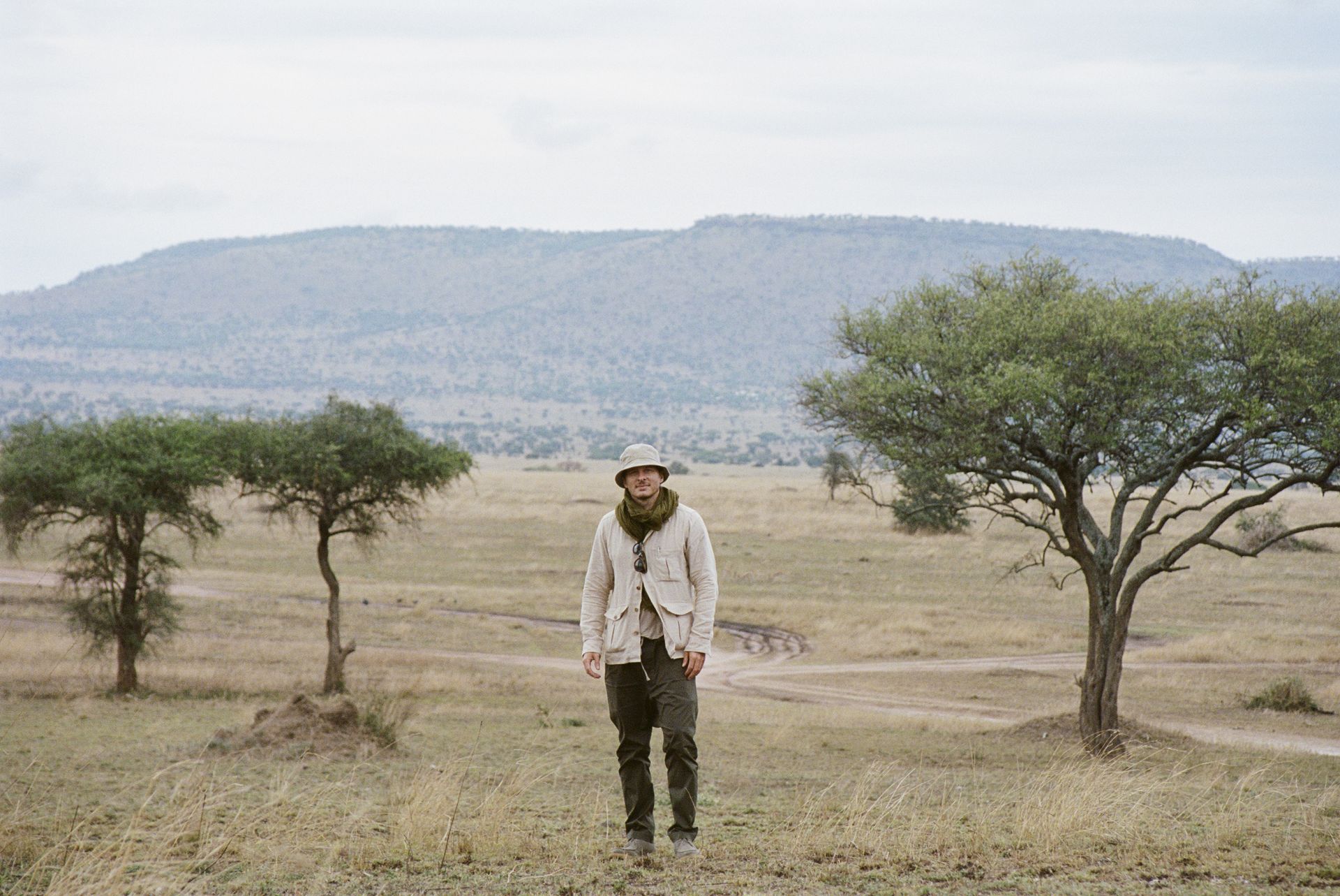 Author Christopher Wallace in the Serengeti