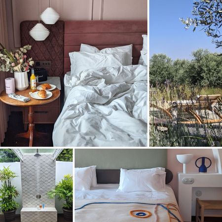 Collage showing the best hotels in the world right now 