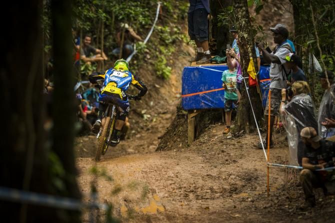 Gee Atherton out on the course