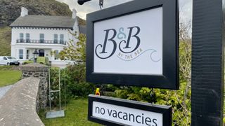B&B By the Sea hotel sign