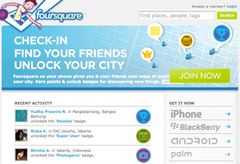 Foursquare mobile phone application