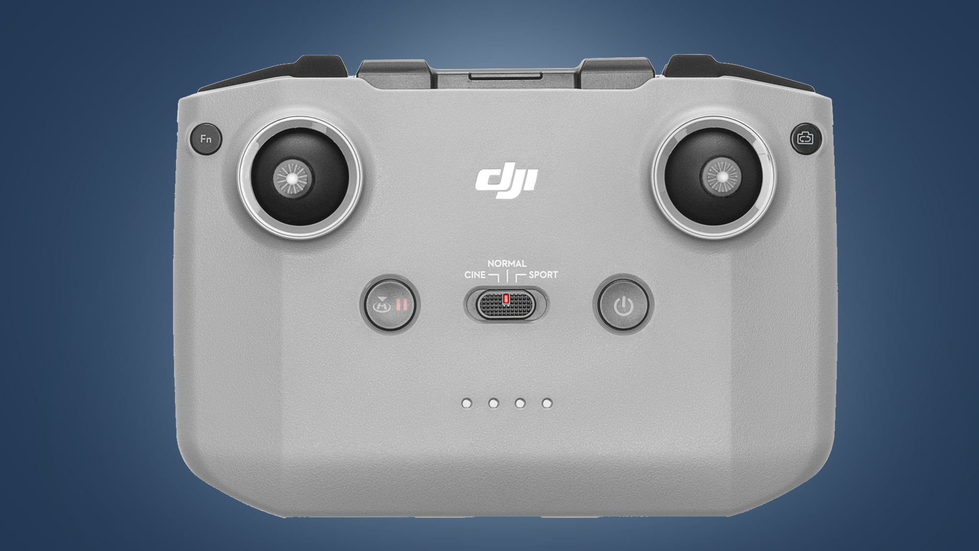 DJi Mini 2 SE controller on a blue background