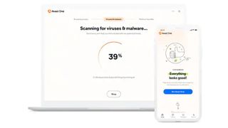 Avast One working on a laptop and smartphone