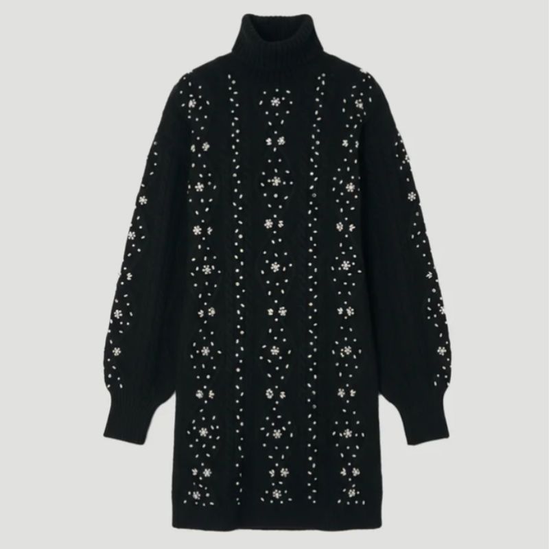 embellished jumper dress