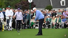 Jack Nicklaus tees off at the 2024 Masters as one of the honorary starters